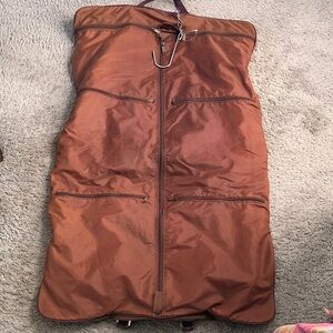 Travel Garment Bag in Rust Brown